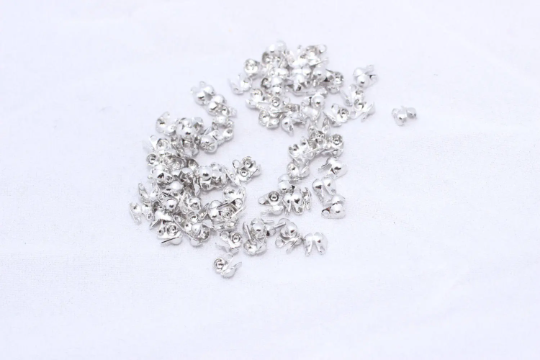 Rhodium Plated Crimp Beads