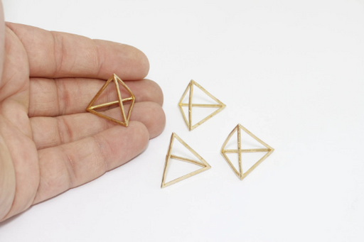 Brass Pyramid Charms