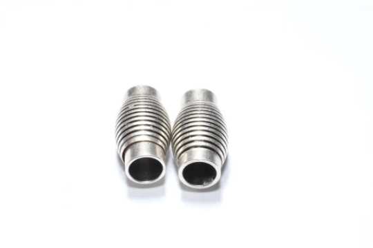 Magnetic Clasps Striped Antiq Silver Plated