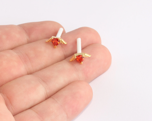 CZ Angel Stud Earrings