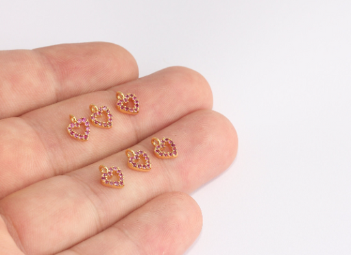 Shiny Gold Heart Charm