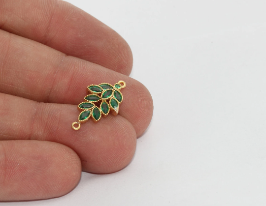Shiny Gold Leaf Charm
