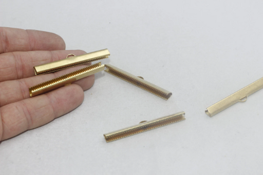 Brass Ribbon Crimps