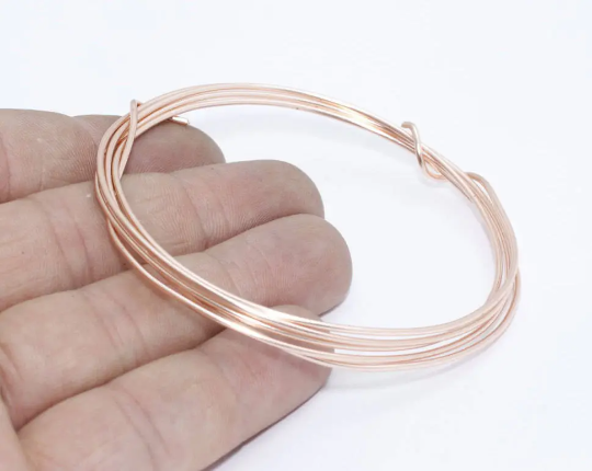 22 Ölçü Gül Altın Tel, Tam yumuşak tel, Sarma Teli, Gül WR8-1