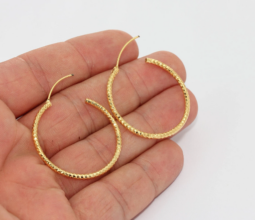 Hoop Earrings, Hammered Hoops
