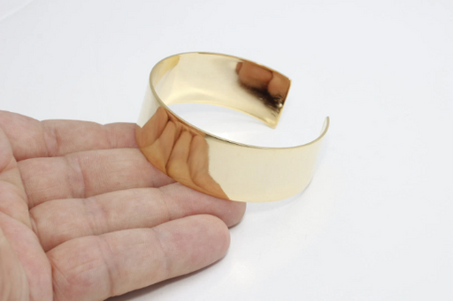 Shiny Gold Cuff Bracelet Adjustable Bracelet