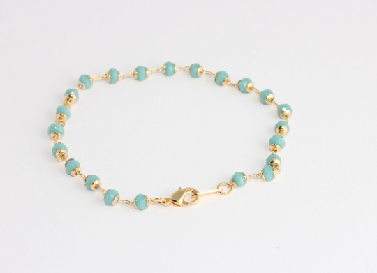 Shiny Gold Beaded Bracelet