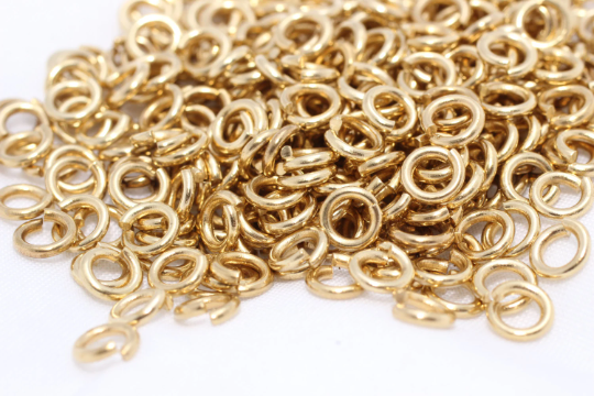 18 Ga 5,5mm Raw Brass Jump Rings, Raw Brass Connector, HLS40