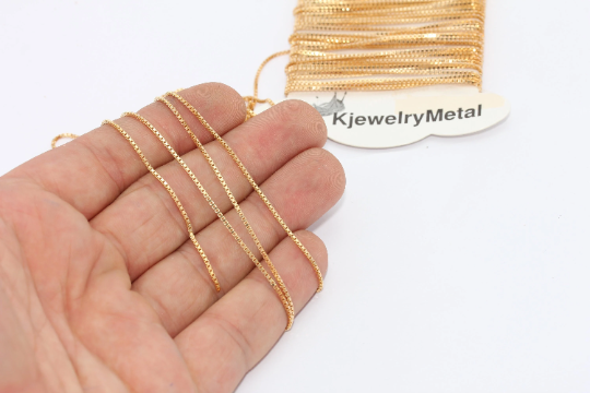 Raw Brass Cube Chains