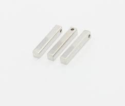 Barra placcata argento 5x30 mm, barra in ottone massiccio, barra con targhetta, MTE740