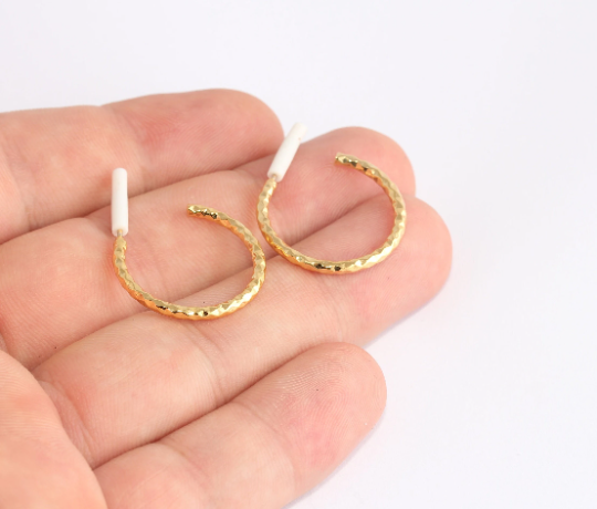 Hoop Earrings, Hammered Hoops