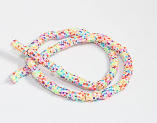 Perline polimeriche multicolori da 6 mm, perline Keishi all'ingrosso CHK605