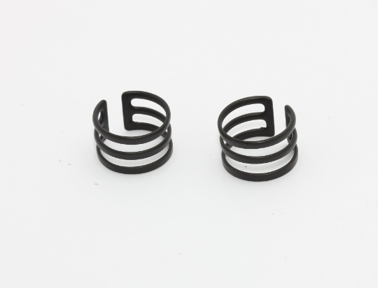 16mm Black Plated Ring Setting, Flat Band Ring, Wide Ring, AE5