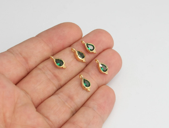 Cz Green Crystal Bracelet Charms
