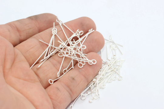 Eye Pins Silver Plated