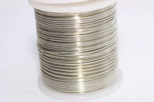 28 Gauge Silver Wire - Silver Tone Round Half Hard Wire WR19