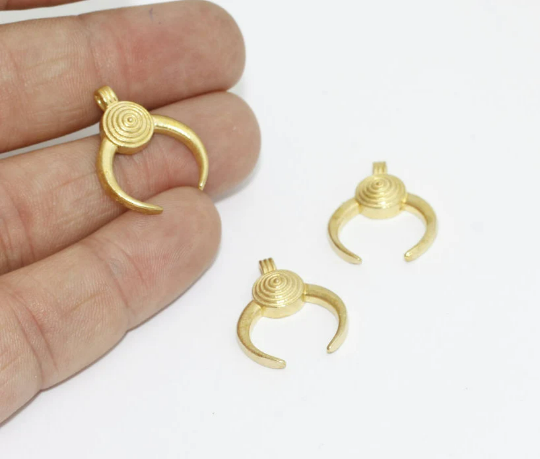 Brass Horn Charms