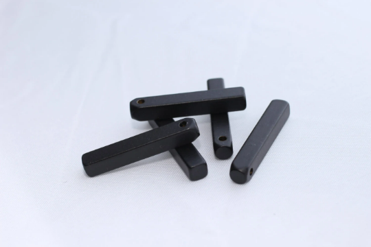 4x25mm Siyah Kaplamalı Çubuk, Uzun Çubuk, Çubuk Kolye, Çubuk Kolye Ucu, ETS5