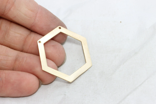 Brass Hexagon Pendant