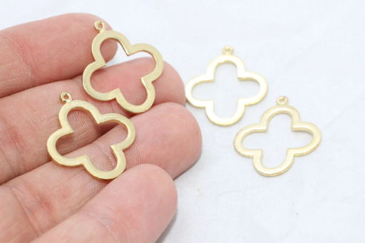 Brass Clover Charms