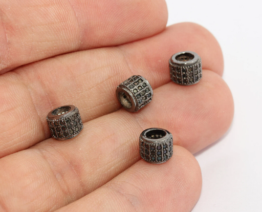 Gunmetal Plated Beads