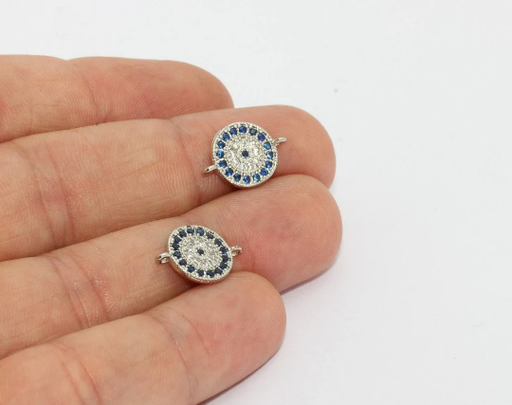 Rhodium Plated Evil Eye