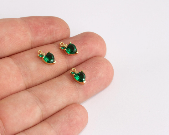 10x12mm Oro lucido 24k Fragola, CZ Fragola, SLM237
