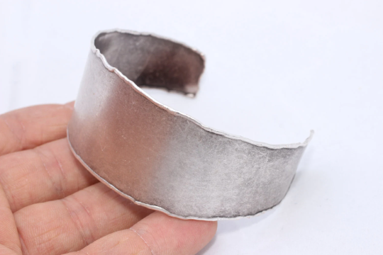 30mm Antique Silver Cuff Bracelet, Handmade Silver CHK73