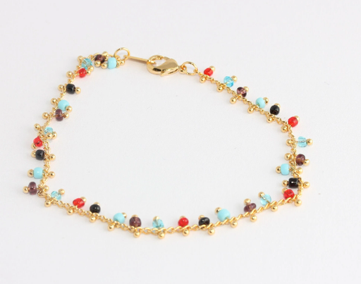 Shiny Gold Beaded Bracelet