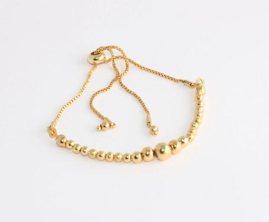Shiny Gold Beaded Bracelet