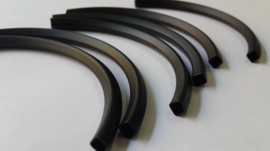 5x95mm Black Plated Curved Tubes, Tube Charms, Curved CHK162-4