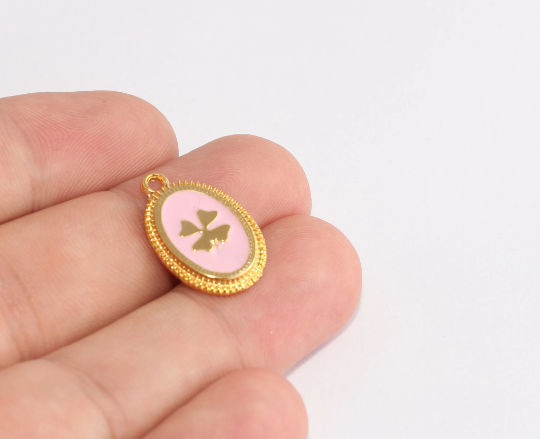 14x23mm 24k Shiny Gold Flower Medallion, Medallion, XP210