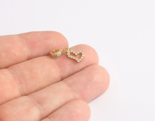 2,5x7mm 24k Shiny Gold Beads, CZ Micro Spacer Beads, CHK676-6