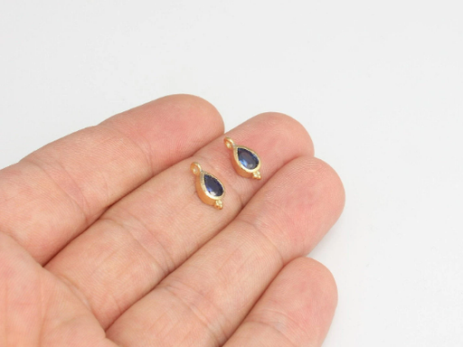 Cz Navy Blue Crystal Bracelet Charms