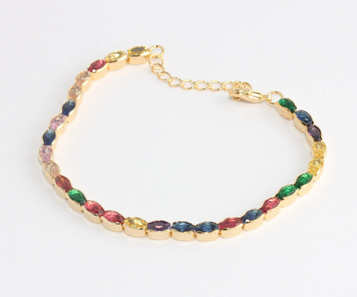 Shiny Gold Tennis Bracelet