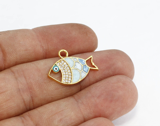 Shiny Gold Fish Charms