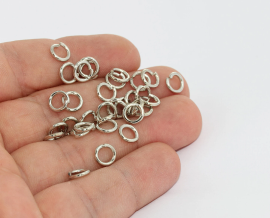 Rhodium Plated Jump Rings