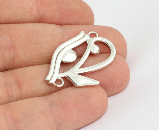 21x32mm Rodyum Kaplamalı Mısır Gözü, Horus Gözü, MTE527