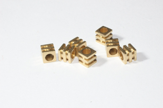 Brass Cube Beads