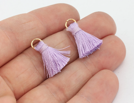 Lavender tassels, Mini Tassels, 2,5cmDark Blue , Short Thread, XSL25