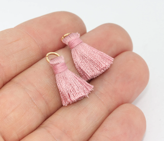 Fuchsia tassels, Mini Tassels, 2,5cm , Short Thread Cotton, XSL16