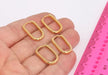 Shiny Gold Oval Earrings