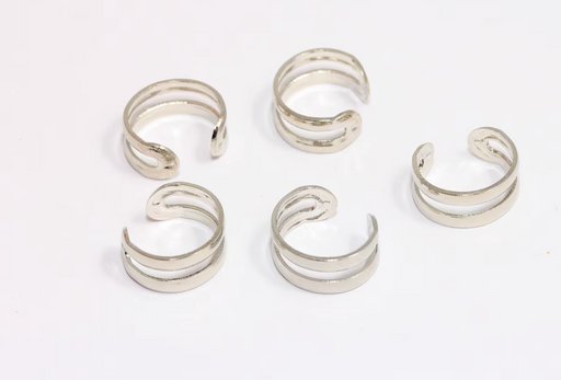  Rhodium Plated Hoop Ear Cuff