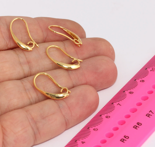  Ear Wires, Gold Fish Hooks