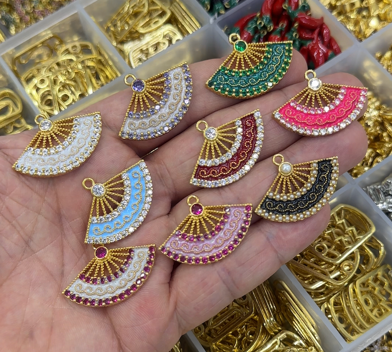 🌈  20 PCS Colorful Fan Charm Collection - TREND-3