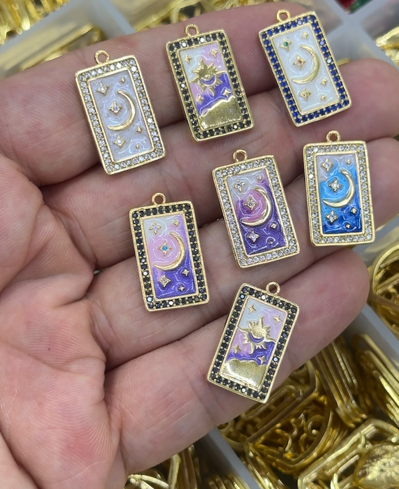 ✨ Celestial Tarot Card Charms | Mixed Colors - TREND-4