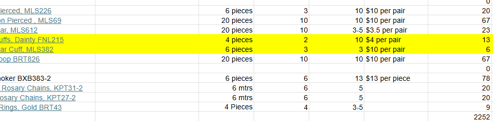 Resreved list for GreySq
