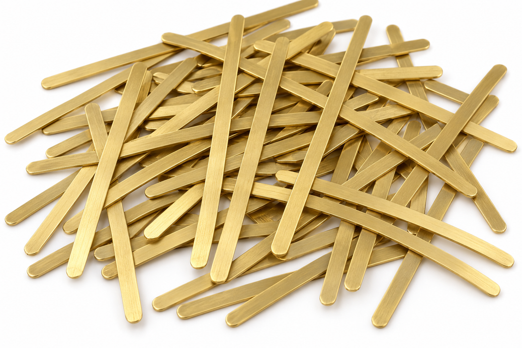 8x155mm Raw Brass Nameplate Bar, Long Stamping Bracelet Blank, Ms1