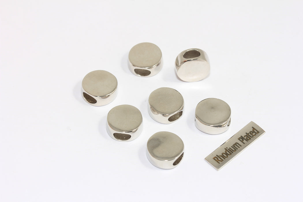 Perline rotonde da 13,5 mm, perline con foro grande, ciondoli per monete, perline per monete colorate opzionali,