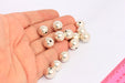 Ball Beads, Round Ball Pendant, Plated Ball